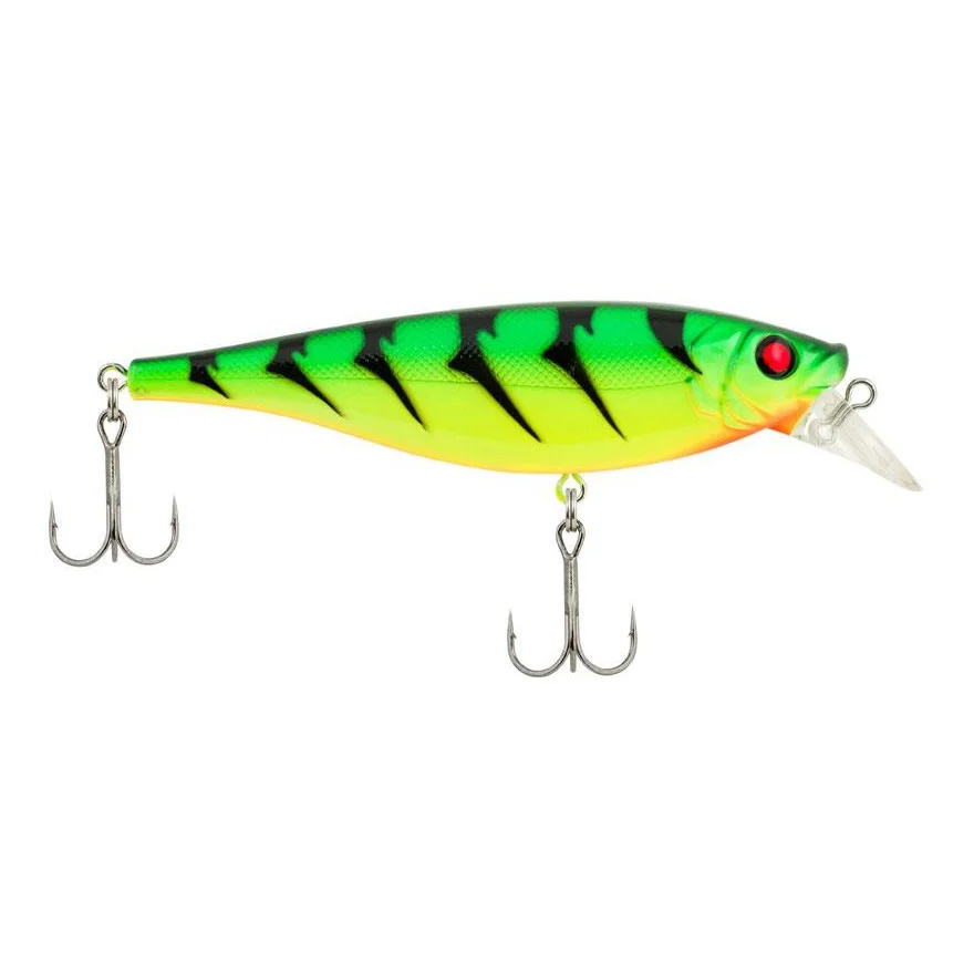 Berkley Juke 100 Fire Tiger crankbait with chartreuse body and black tiger stripes