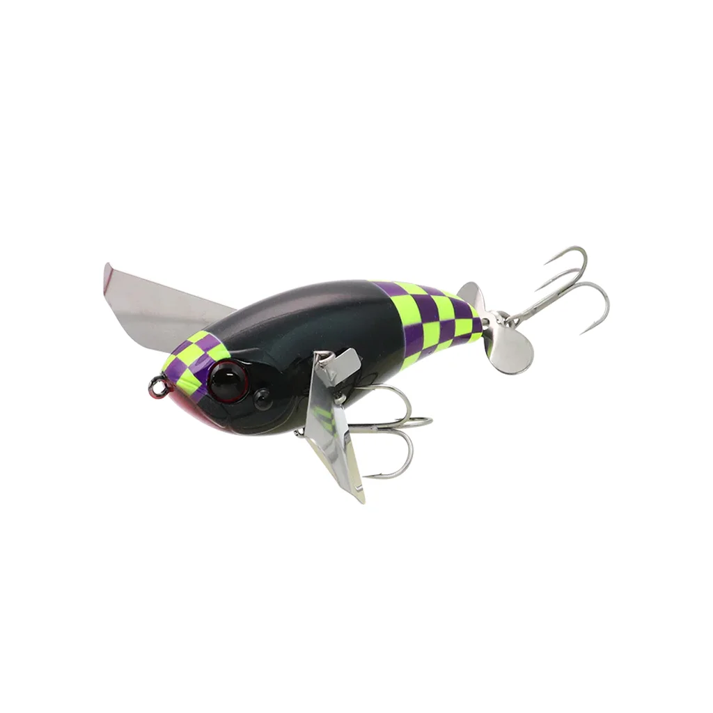 Jackall Pompadour Jr topwater lure – Black Checker color