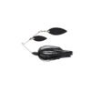 Keitech Double Willow Tee-Bone spinnerbait in black with double willow blades on a white background
