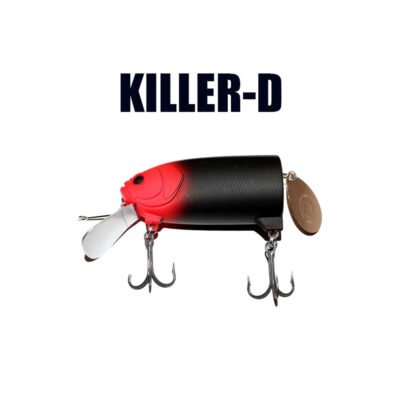 RAID JAPAN KILLER-D topwater crawler lure in black and red