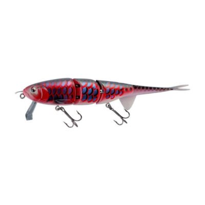 Imakatsu Husky Hasuzzy 260mm floating wooden swimbait in Red Dragon #25