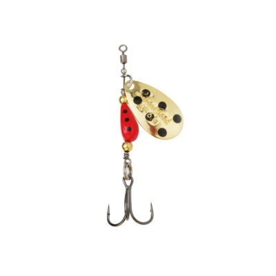 Daiwa Silver Creek Spinner 6g inline lure in Gold Ladybug
