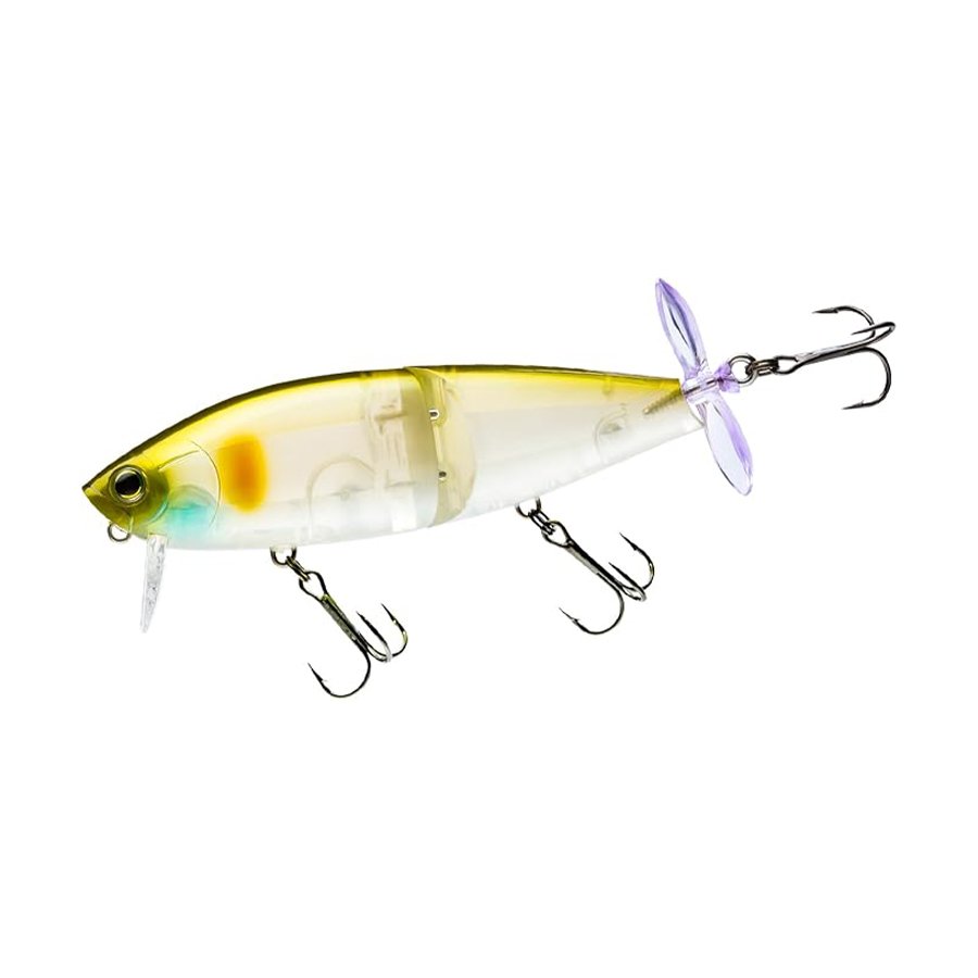 Yo-Zuri 3DB Wake Prop 85mm floating topwater lure in Matte Ghost Ayu