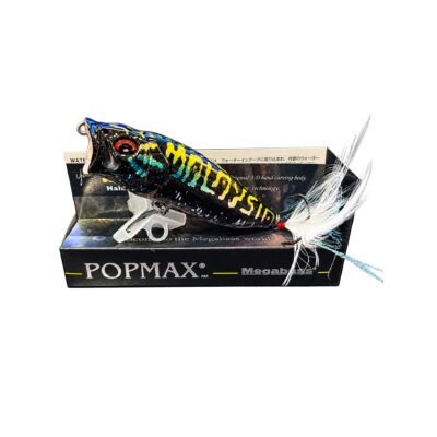 Megabass POPMAX Toman Bungam JDM topwater lure in original packaging on white background