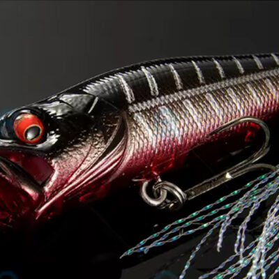 Megabass POPX PM Midnight Bone Respect Color lure with midnight bone markings